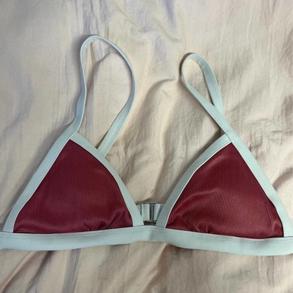 Urban Outfitters Other - Pink and white bikini top small